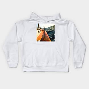 Sailboat in Rough Water Kids Hoodie